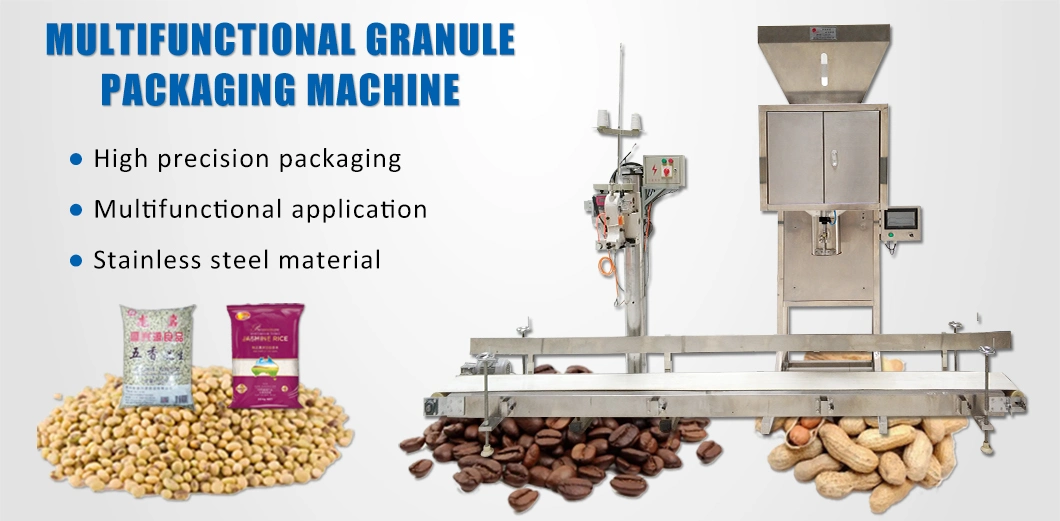 Semi-Automatic 5kg 10kg 20kg 25kg Granule Feeds Pellets Packing Machine