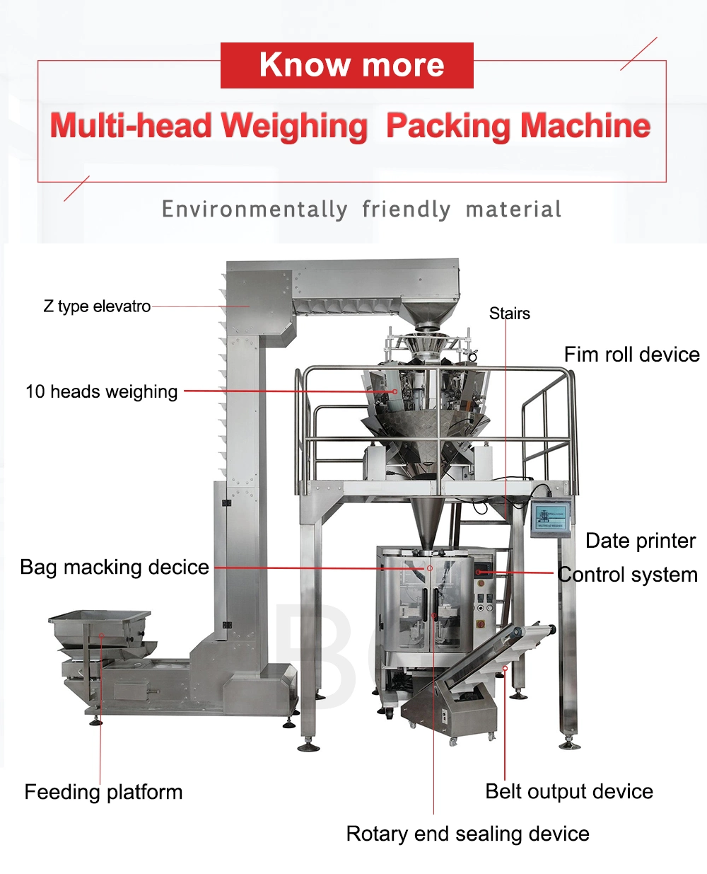 Automatic Puffed Rice Big Bag Bagging Packing Packaging Machine