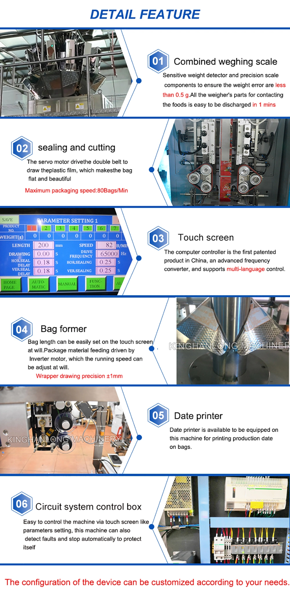 10 Head Linear Weigher Lentils/Mushroom/Cereal/Grain/Dry Mango Automatic Drying Fruits Form Fill Seal Wrapping Flow Packaging Packing Filling Sealing Machine