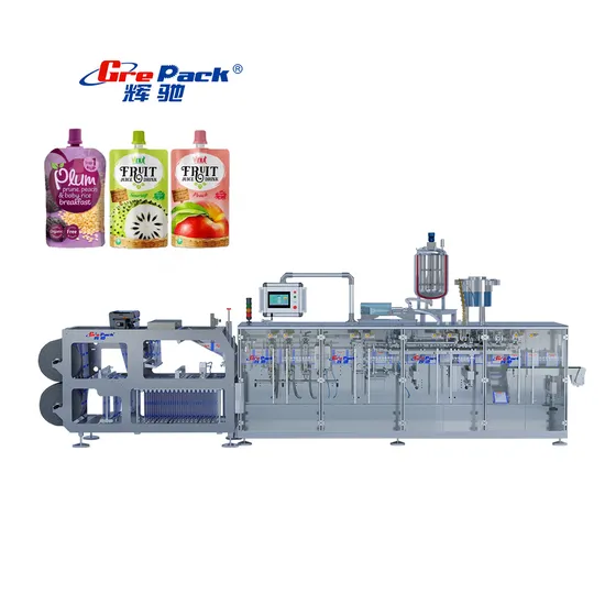 Zhongchuang Machinery Custom Automatic Rotary Stand up Spout Pouch Premade Bag Doypack Juice Soy Sauce Packaging Soup Filling Liquid Packing Machine